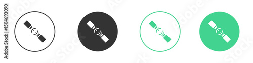 Broken Wire Icon icon Minimal Flat Line Vector Icon Set.