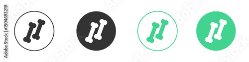 Bones icon Minimal Flat Line Vector Icon Set.