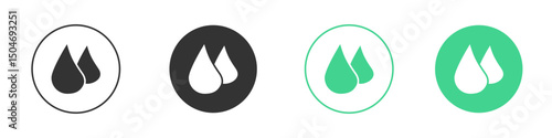 Blood drops icon Minimal Flat Line Vector Icon Set.