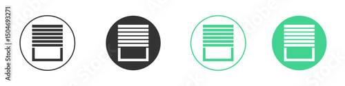 Blinds icon Minimal Flat Line Vector Icon Set.