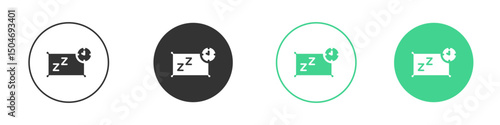 Bedtime icon Minimal Flat Line Vector Icon Set.