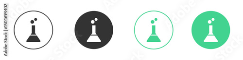 Beaker icon Minimal Flat Line Vector Icon Set.
