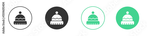 Beanie icon Minimal Flat Line Vector Icon Set.