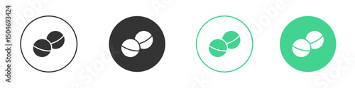 Bath salts bomb icon Minimal Flat Line Vector Icon Set.