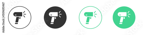 Barcode scanner icon Minimal Flat Line Vector Icon Set.