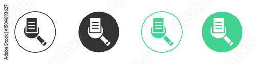 Audit icon Minimal Flat Line Vector Icon Set.