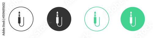 Audio jack icon Minimal Flat Line Vector Icon Set.