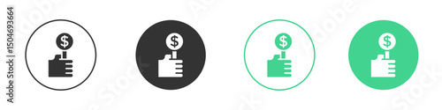 Auction icon Minimal Flat Line Vector Icon Set.