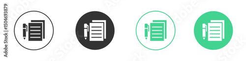 Agreement icon Minimal Flat Line Vector Icon Set.