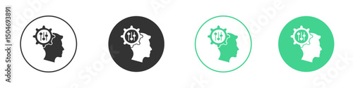 Adaptation icon Minimal Flat Line Vector Icon Set.