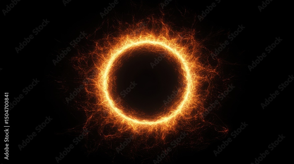 Radiant warmth emerges from a central point, casting symmetrical light across a dark expanse, evoking a sense of cosmic wonder and inviting exploration of the unknown Radiant warmth emerges from a central point, casting symmetrical light across a dark expanse, evoking a sense of cosmic wonder and inviting exploration of the unknown