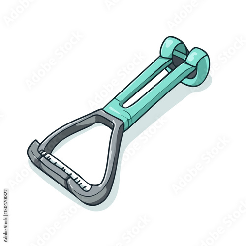 Eyelash Curler, 2D isometric flat cartoon vector illustration isolated on white background.