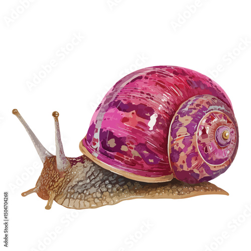 snail isolated on white background