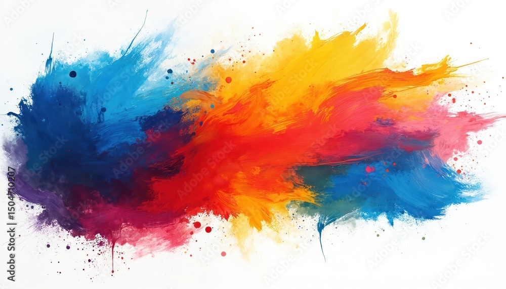 Abstract brushstroke illustration with bold colors. Dynamic fluid splash with textured details, rainbow palette with expressive brushstrokes. Perfect for branding design wallpaper. Abstract brushstroke illustration with bold colors. Dynamic fluid splash with textured details, rainbow palette with expressive brushstrokes. Perfect for branding design wallpaper.