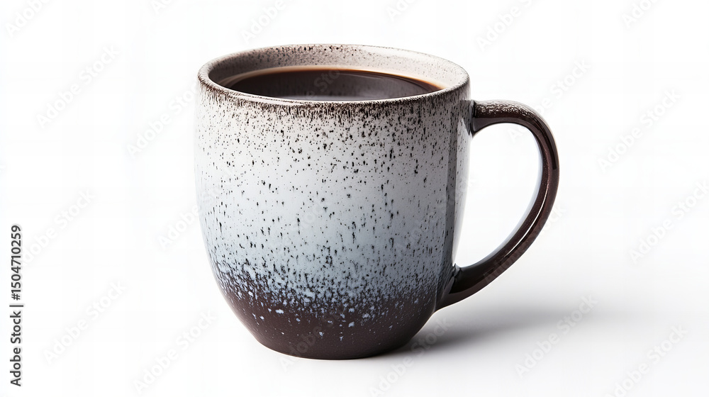 Rustic handmade ceramic mug with blue and brown glaze on white background for product display or branding mockup
Rustic handmade ceramic mug with blue and brown glaze on white background for product display or branding mockup