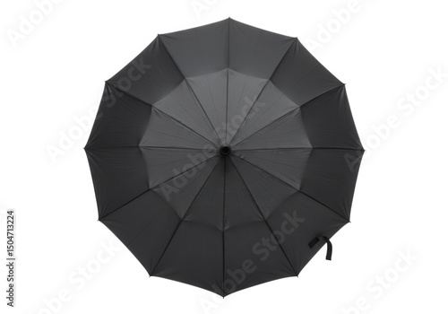 Black umbrella isolated on transparent background