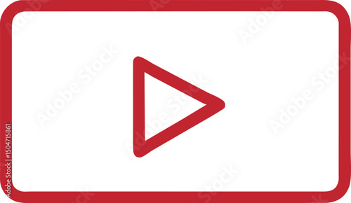 Free Download Red Play Button Icon Media Player Video - GFXLoad