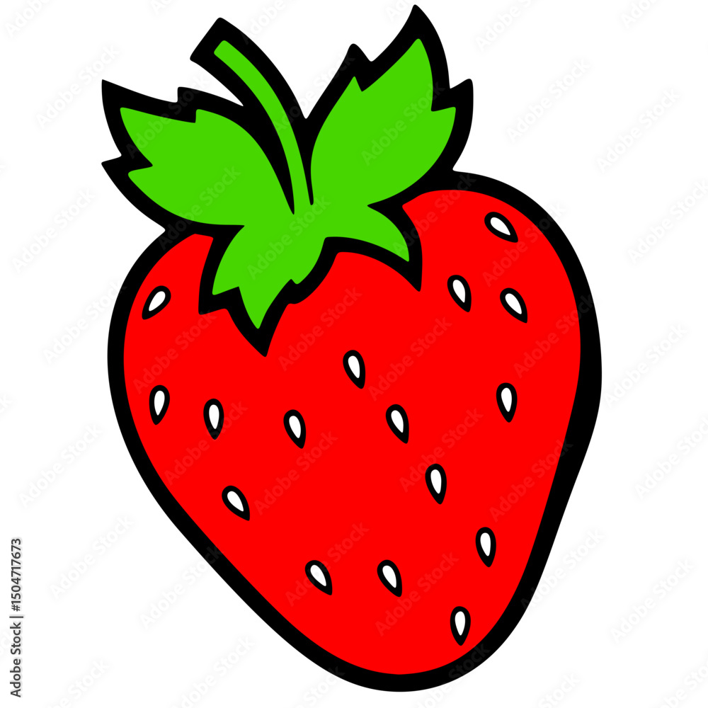 Obraz premium icon, fresh strawberry fruit vector, high quality