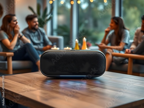 a luxurious bluetooth speaker on the table