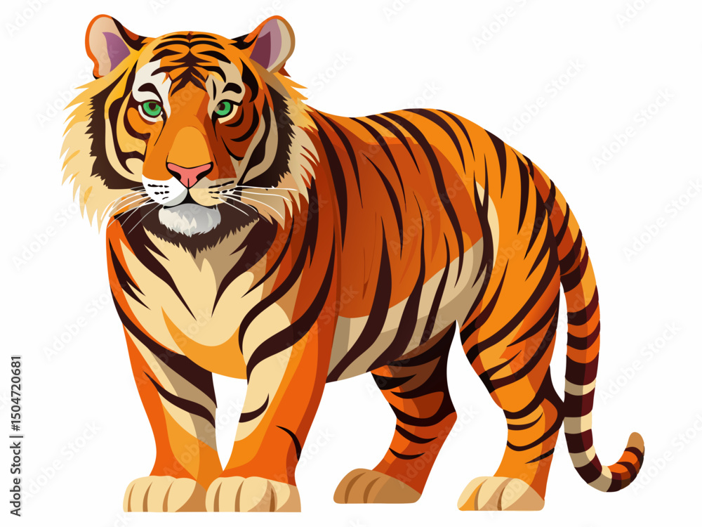 Fototapeta premium vector of Tiger isolated on white background