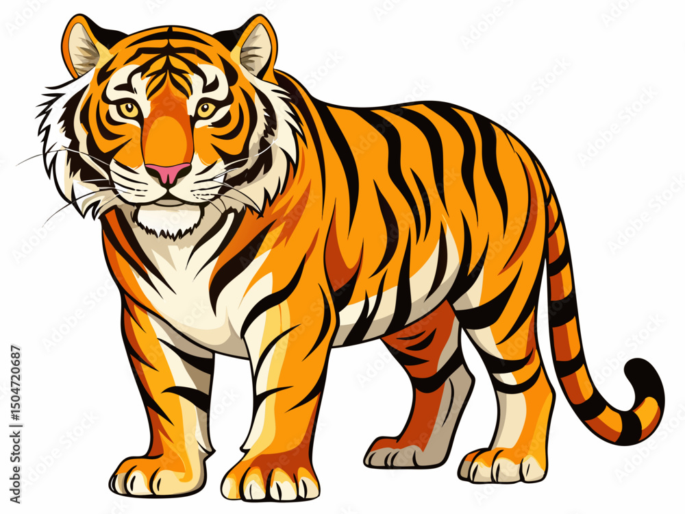 Naklejka premium vector of Tiger isolated on white background