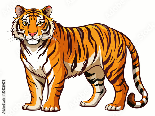 vector of Tiger isolated on white background