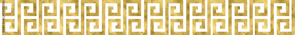 Gold Glitter Decorative Greek Key Border Gold Glitter Decorative Greek Key Border