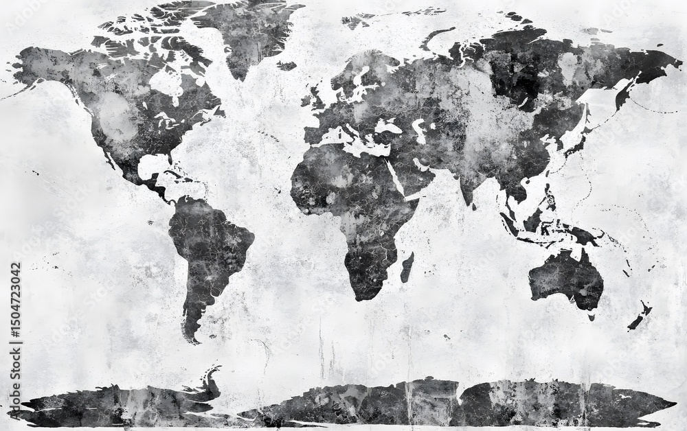 Fototapeta Grunge World Map Vintage Texture Background