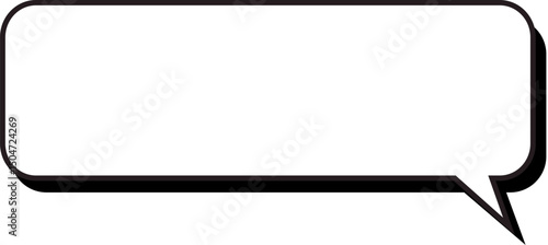 横長の長方形吹き出しが特徴アイコン素材 
