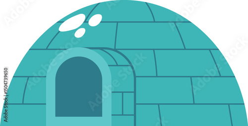 Tribal arctic ice home vector illustration