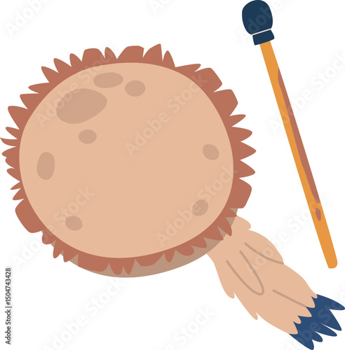 Traditional Eskimos drum ethnic tambourine