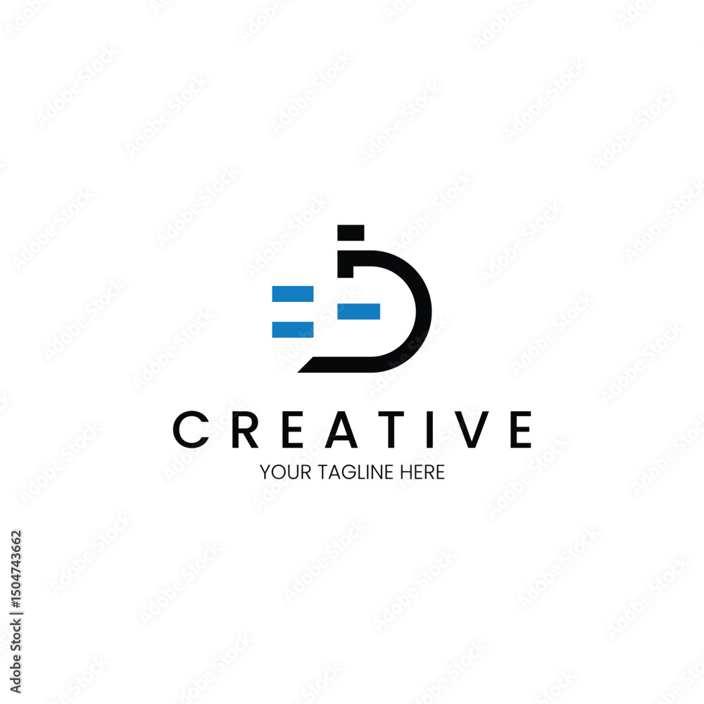 Obraz premium Minimalist Logo Letter J with plug for your brand. Logo template design