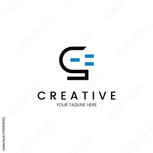 Free Download Minimalist Logo Letter S with plug for your brand. Logo template design - GFXLoad