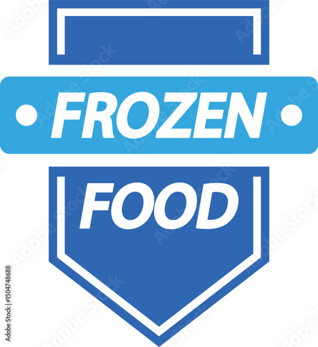 Frozen food tag design vector illustration