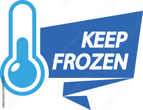 Keep frozen product label vector illustration