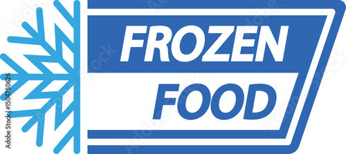 Frozen food sticker with snowflake