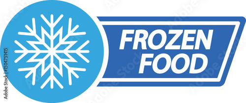 Frozen food storage mark vector illustration