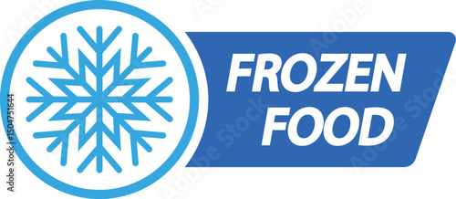 Frozen food product label vector illustration