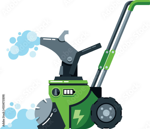 Average snowplow technique vector illustration