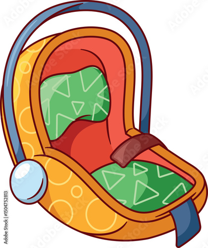Hand baby carrier vector illustration