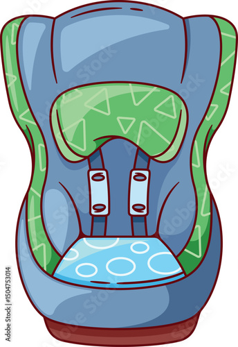 Baby auto chair vector illustration