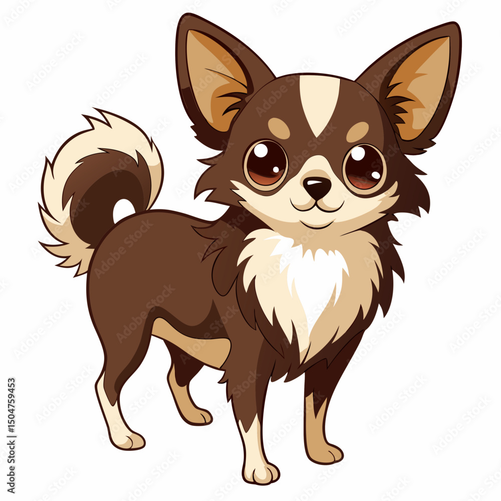 Toy Dog Vector – Chihuahua Puppy Portrait Illustration Toy Dog Vector – Chihuahua Puppy Portrait Illustration