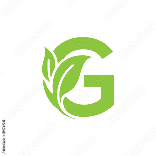 Green letter G with leaves inside it.