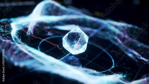 futuristic crystal energy core