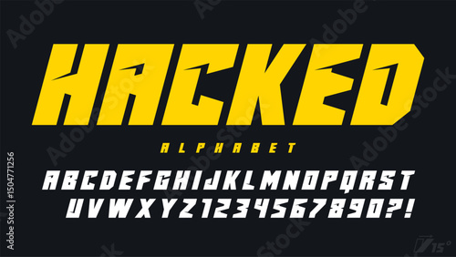 Dynamic alphabet design, typeface, letters and numbers.