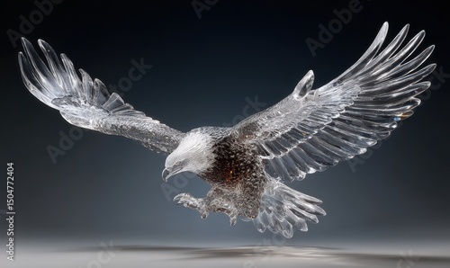 Wallpaper Mural Transparent eagle sculpture in flight. Torontodigital.ca