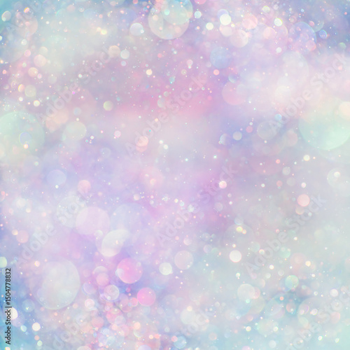 Sparkling glitter creating a soft, light pastel colors. Dreamy shimmering par...