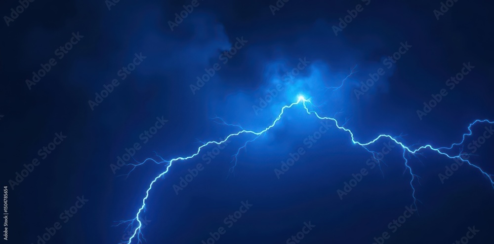 Blazing blue lightning bolts, sharp contrast against black, digital art, discharge Blazing blue lightning bolts, sharp contrast against black, digital art, discharge