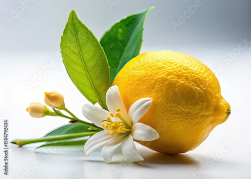 Minimalist Lemon Flower Immature Fruit Photography