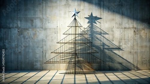 Minimalist Line Art Christmas Trees Urban Exploration